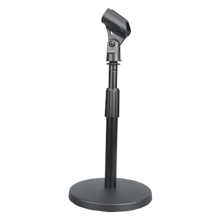 PYLE Compact Tabletop Microphone Stand - Mini Desktop Mic Mount PMKSDT40